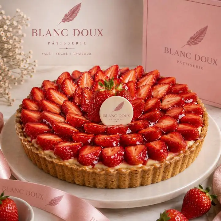 Blanc Doux strawberry pie